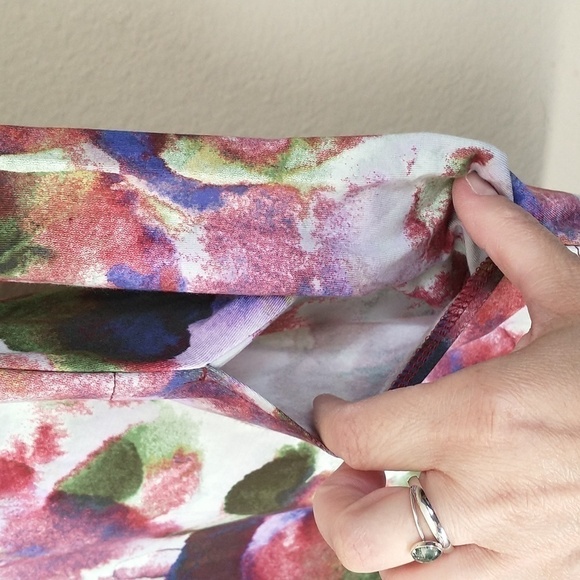 LOGO Lori Goldstein Floral Lace Blouse Casual Business Dress Blouse Top Size Sma - Picture 5 of 7